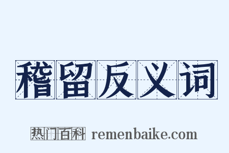稽留反义词是什么意思的图片